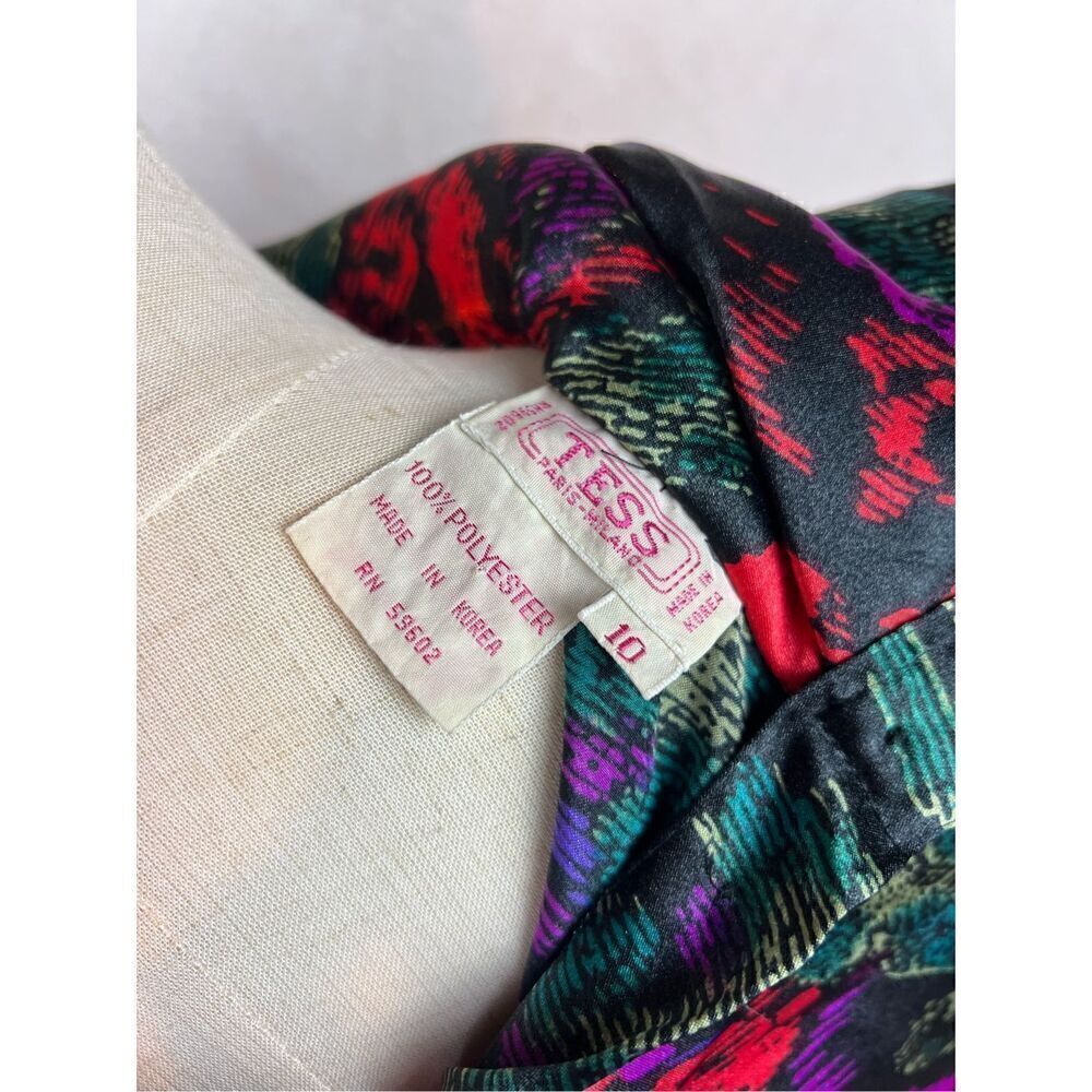 Vintage 1980s Abstract Watercolor Top Blouse - Picture 5 of 5